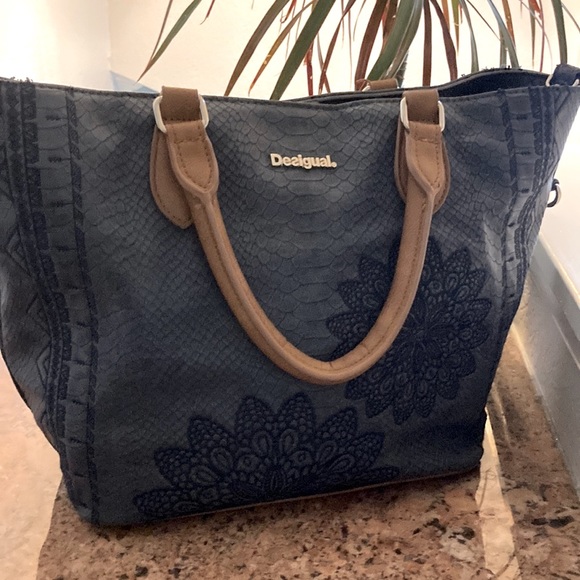 Desigual Handbags - Desigual large leather tote bag/hand bag